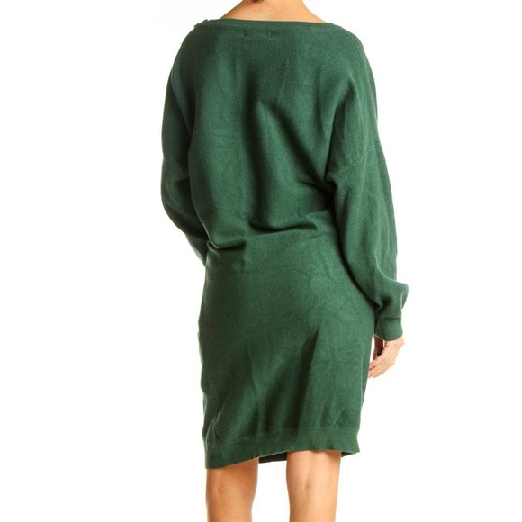 NWT Apricot Knit Sweater Dress in Deep Green with Shoulder Zipper - Picture 7 of 12